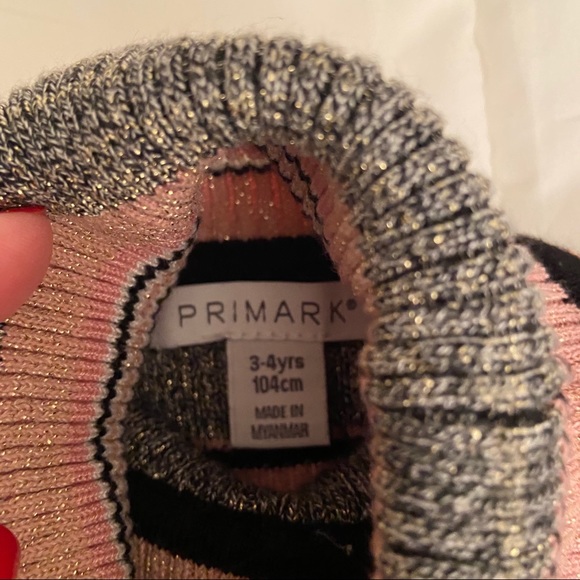 EUC Primark rose/black/gold turtleneck sweater - Picture 3 of 3